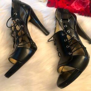 Michael Kors Jillian Strappy Heel 6.5 Black